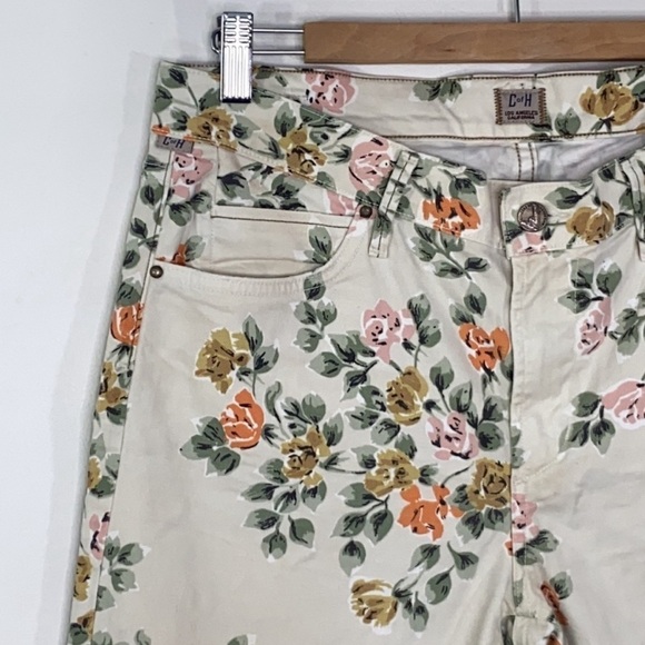 Citizens of Humanity Floral Print Jeans High Waist Retro Slim Roll Up Sz 31 - Picture 12 of 13